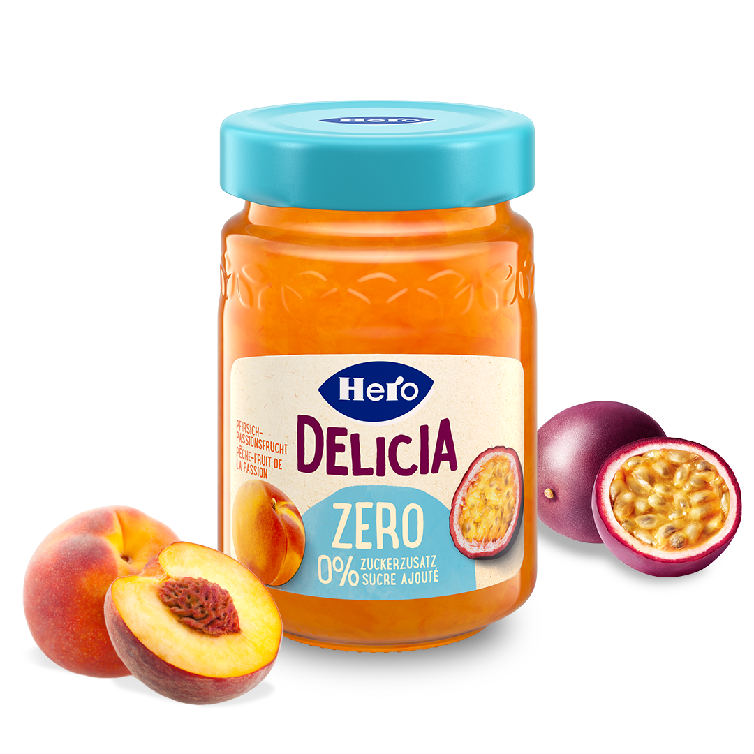 Hero DELICIA Zero  Pfirsich-Passionsfrucht